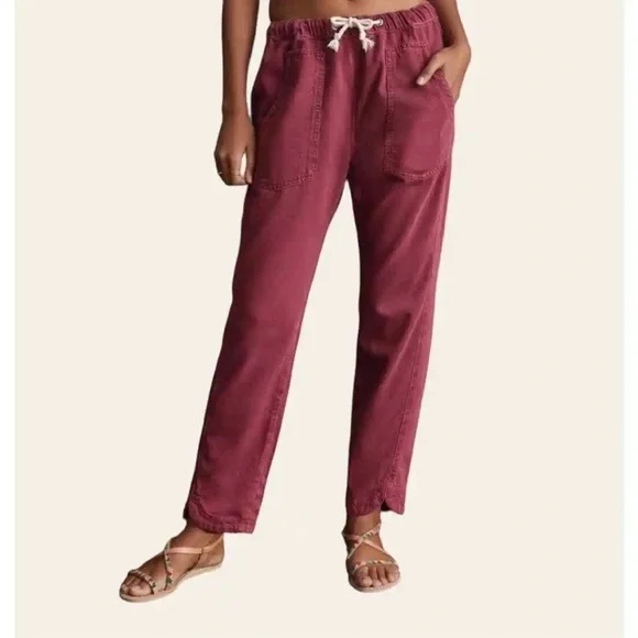 Women’s Anthropologie pilcro pink large tall pants with pockets - Picture 1 of 7
